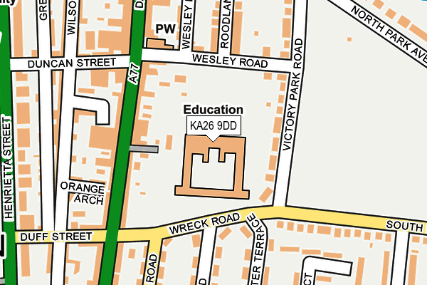 KA26 9DD map - OS OpenMap – Local (Ordnance Survey) KA26 9DD map - OS OpenMap – Local (Ordnance Survey)