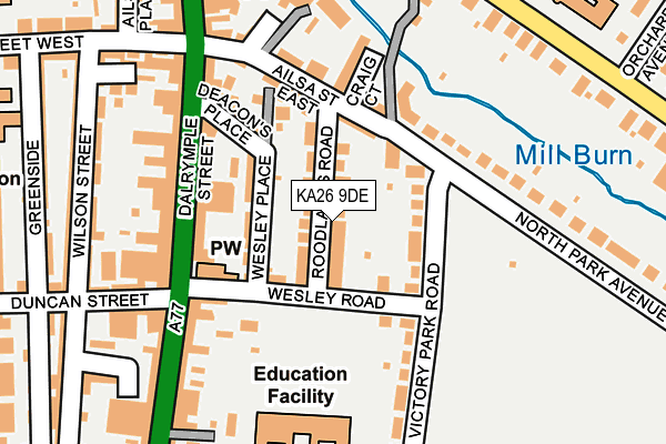 KA26 9DE map - OS OpenMap – Local (Ordnance Survey) KA26 9DE map - OS OpenMap – Local (Ordnance Survey)