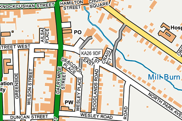 KA26 9DF map - OS OpenMap – Local (Ordnance Survey) KA26 9DF map - OS OpenMap – Local (Ordnance Survey)