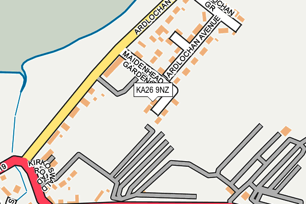 KA26 9NZ map - OS OpenMap – Local (Ordnance Survey) KA26 9NZ map - OS OpenMap – Local (Ordnance Survey)