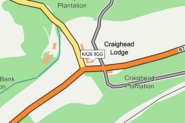 KA26 9QG map - OS OpenMap – Local (Ordnance Survey) KA26 9QG map - OS OpenMap – Local (Ordnance Survey)