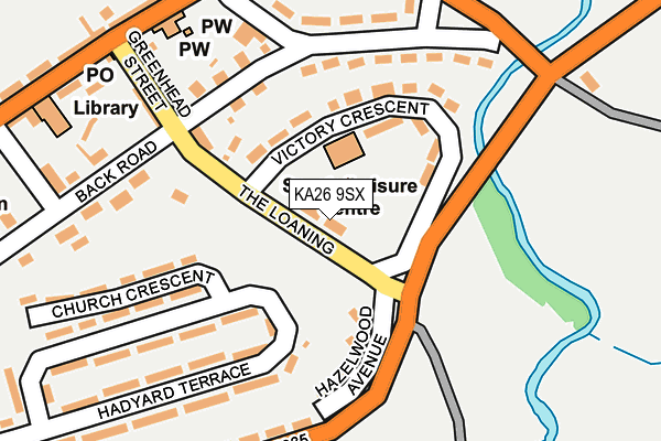 KA26 9SX map - OS OpenMap – Local (Ordnance Survey)