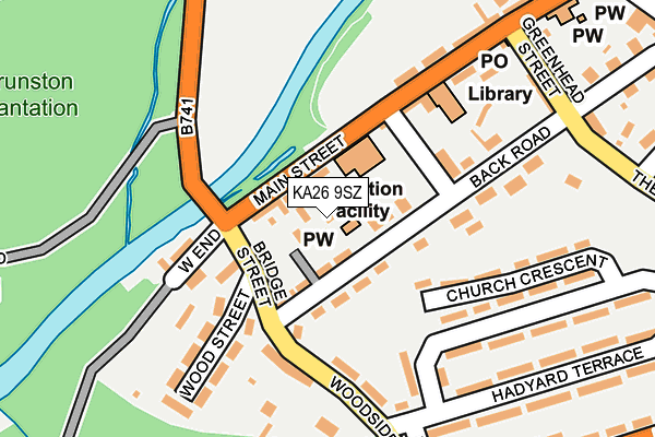 KA26 9SZ map - OS OpenMap – Local (Ordnance Survey) KA26 9SZ map - OS OpenMap – Local (Ordnance Survey)