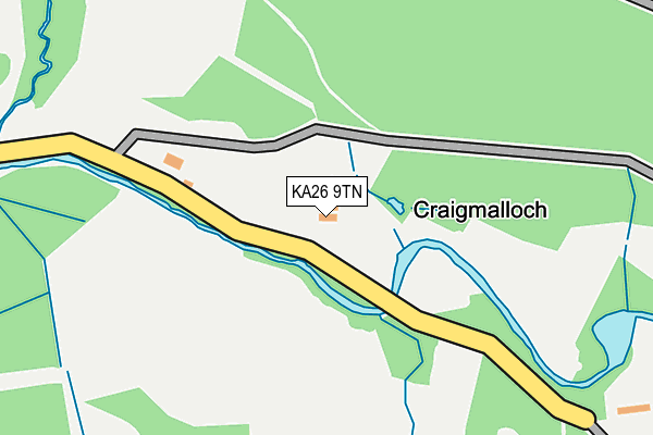 KA26 9TN map - OS OpenMap – Local (Ordnance Survey) KA26 9TN map - OS OpenMap – Local (Ordnance Survey)