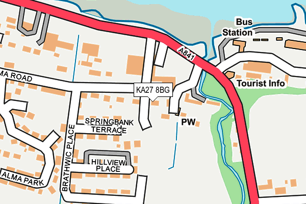 KA27 8BG map - OS OpenMap – Local (Ordnance Survey) KA27 8BG map - OS OpenMap – Local (Ordnance Survey)
