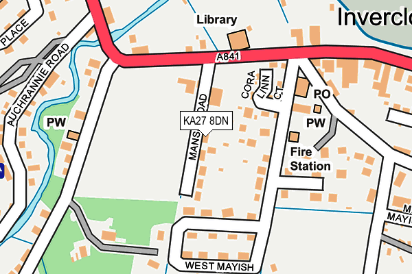 KA27 8DN map - OS OpenMap – Local (Ordnance Survey) KA27 8DN map - OS OpenMap – Local (Ordnance Survey)