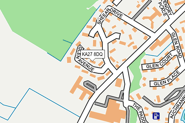 KA27 8DQ map - OS OpenMap – Local (Ordnance Survey)