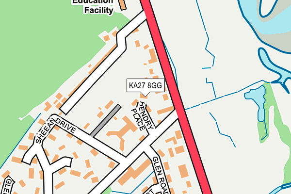 KA27 8GG map - OS OpenMap – Local (Ordnance Survey) KA27 8GG map - OS OpenMap – Local (Ordnance Survey)
