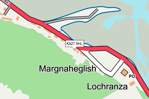 KA27 8HL map - OS OpenMap – Local (Ordnance Survey) KA27 8HL map - OS OpenMap – Local (Ordnance Survey)