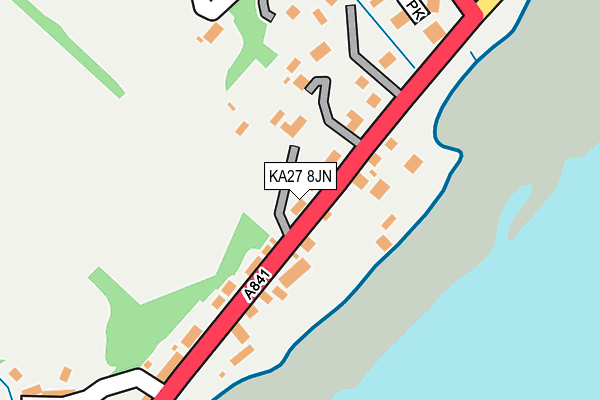 KA27 8JN map - OS OpenMap – Local (Ordnance Survey) KA27 8JN map - OS OpenMap – Local (Ordnance Survey)