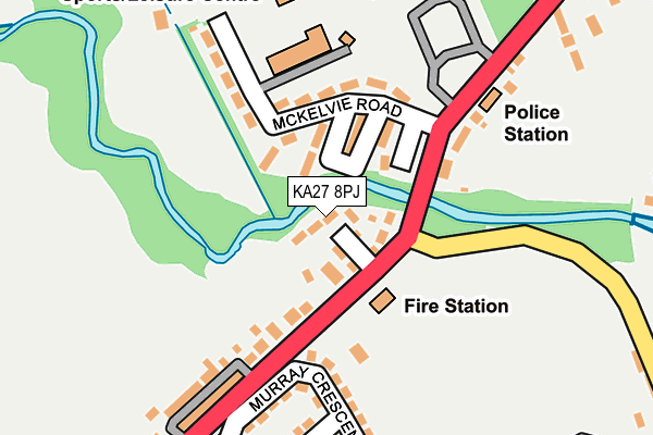 KA27 8PJ map - OS OpenMap – Local (Ordnance Survey) KA27 8PJ map - OS OpenMap – Local (Ordnance Survey)