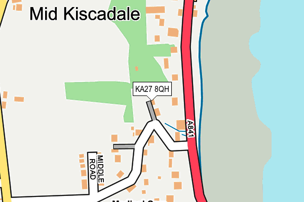KA27 8QH map - OS OpenMap – Local (Ordnance Survey) KA27 8QH map - OS OpenMap – Local (Ordnance Survey)