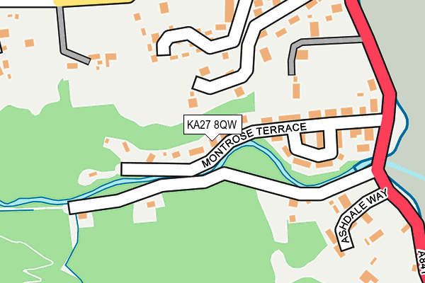 KA27 8QW map - OS OpenMap – Local (Ordnance Survey) KA27 8QW map - OS OpenMap – Local (Ordnance Survey)