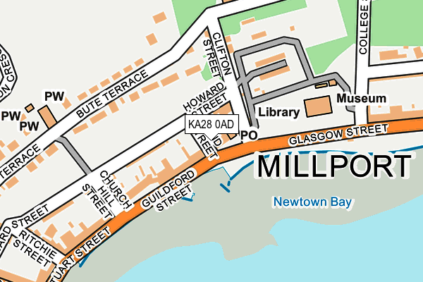 KA28 0AD map - OS OpenMap – Local (Ordnance Survey) KA28 0AD map - OS OpenMap – Local (Ordnance Survey)