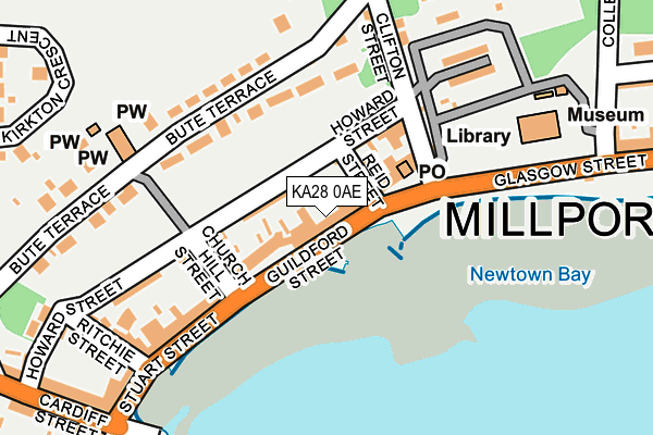KA28 0AE map - OS OpenMap – Local (Ordnance Survey) KA28 0AE map - OS OpenMap – Local (Ordnance Survey)