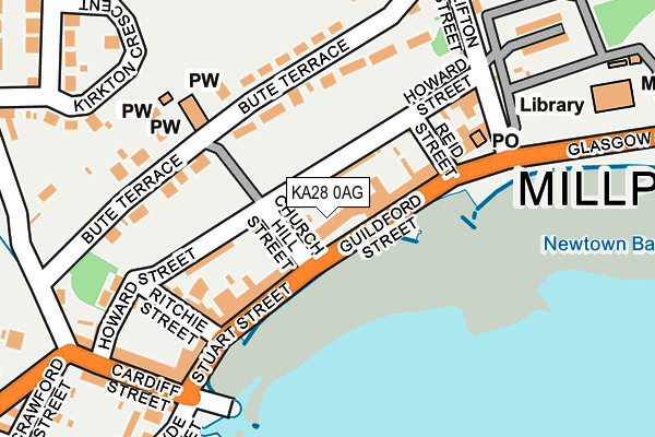 KA28 0AG map - OS OpenMap – Local (Ordnance Survey) KA28 0AG map - OS OpenMap – Local (Ordnance Survey)