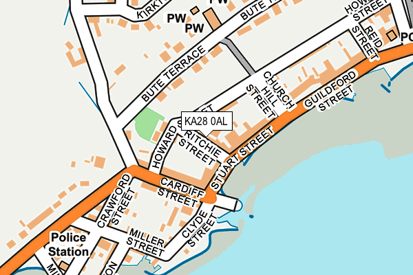 KA28 0AL map - OS OpenMap – Local (Ordnance Survey) KA28 0AL map - OS OpenMap – Local (Ordnance Survey)