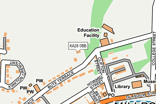 KA28 0BB map - OS OpenMap – Local (Ordnance Survey)