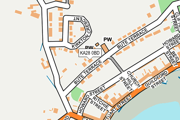 KA28 0BD map - OS OpenMap – Local (Ordnance Survey) KA28 0BD map - OS OpenMap – Local (Ordnance Survey)