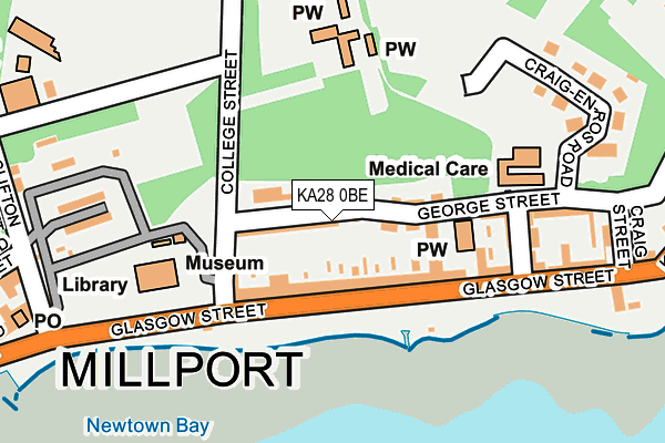 KA28 0BE map - OS OpenMap – Local (Ordnance Survey) KA28 0BE map - OS OpenMap – Local (Ordnance Survey)