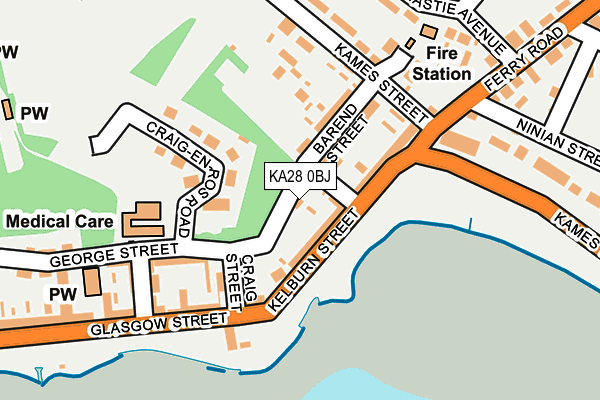 KA28 0BJ map - OS OpenMap – Local (Ordnance Survey) KA28 0BJ map - OS OpenMap – Local (Ordnance Survey)