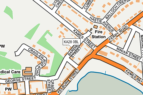 KA28 0BL map - OS OpenMap – Local (Ordnance Survey) KA28 0BL map - OS OpenMap – Local (Ordnance Survey)