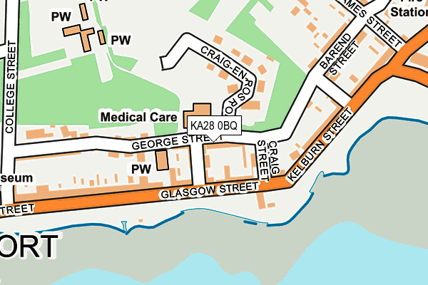 KA28 0BQ map - OS OpenMap – Local (Ordnance Survey) KA28 0BQ map - OS OpenMap – Local (Ordnance Survey)