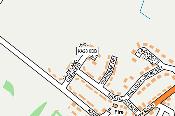 KA28 0DB map - OS OpenMap – Local (Ordnance Survey)