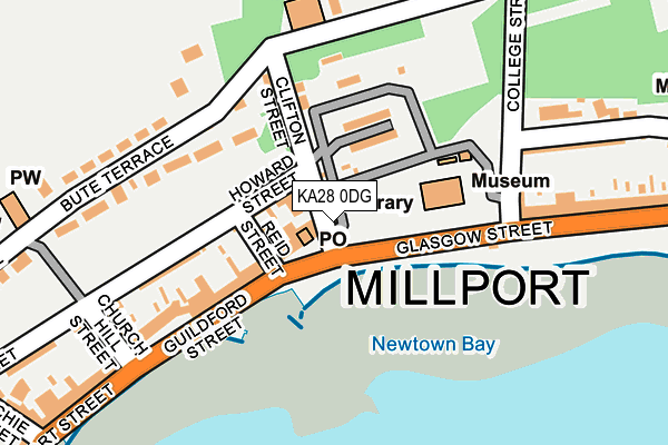 KA28 0DG map - OS OpenMap – Local (Ordnance Survey) KA28 0DG map - OS OpenMap – Local (Ordnance Survey)