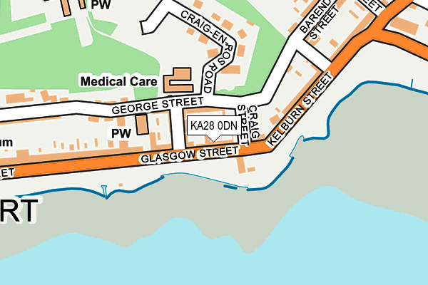KA28 0DN map - OS OpenMap – Local (Ordnance Survey)