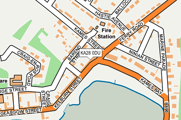KA28 0DU map - OS OpenMap – Local (Ordnance Survey) KA28 0DU map - OS OpenMap – Local (Ordnance Survey)