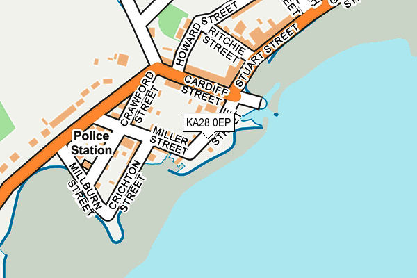 KA28 0EP map - OS OpenMap – Local (Ordnance Survey) KA28 0EP map - OS OpenMap – Local (Ordnance Survey)