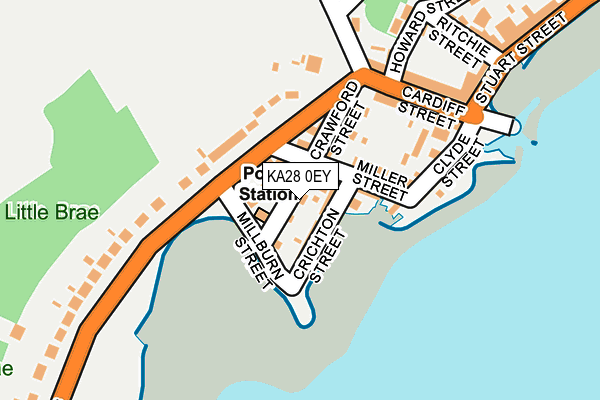 KA28 0EY map - OS OpenMap – Local (Ordnance Survey) KA28 0EY map - OS OpenMap – Local (Ordnance Survey)
