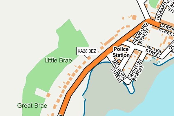KA28 0EZ map - OS OpenMap – Local (Ordnance Survey) KA28 0EZ map - OS OpenMap – Local (Ordnance Survey)