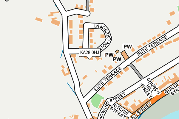 KA28 0HJ map - OS OpenMap – Local (Ordnance Survey) KA28 0HJ map - OS OpenMap – Local (Ordnance Survey)