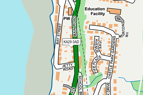 KA29 0AD map - OS OpenMap – Local (Ordnance Survey) KA29 0AD map - OS OpenMap – Local (Ordnance Survey)