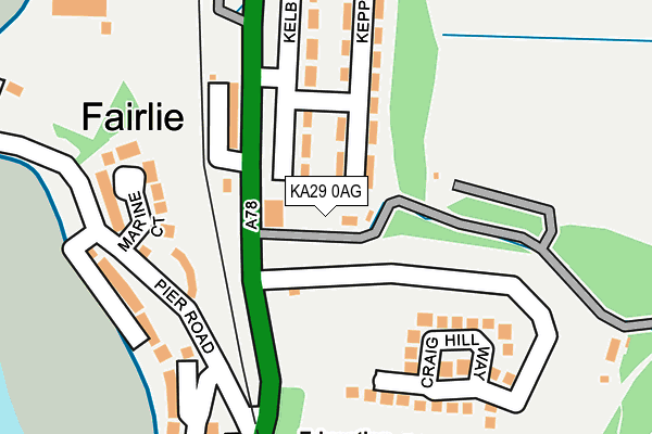 KA29 0AG map - OS OpenMap – Local (Ordnance Survey)