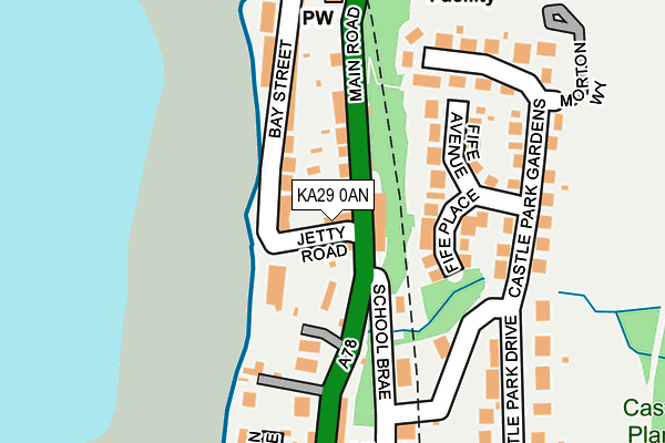 KA29 0AN map - OS OpenMap – Local (Ordnance Survey) KA29 0AN map - OS OpenMap – Local (Ordnance Survey)
