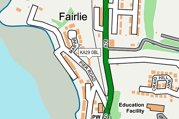 KA29 0BL map - OS OpenMap – Local (Ordnance Survey) KA29 0BL map - OS OpenMap – Local (Ordnance Survey)
