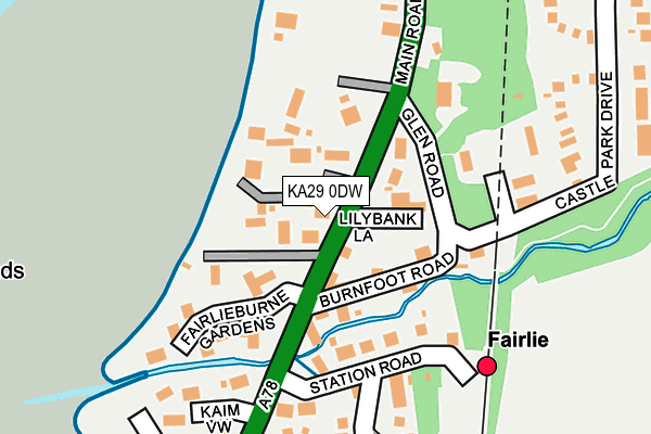 KA29 0DW map - OS OpenMap – Local (Ordnance Survey) KA29 0DW map - OS OpenMap – Local (Ordnance Survey)