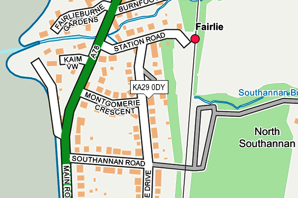 KA29 0DY map - OS OpenMap – Local (Ordnance Survey) KA29 0DY map - OS OpenMap – Local (Ordnance Survey)
