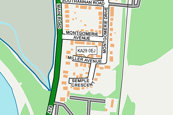 KA29 0EJ map - OS OpenMap – Local (Ordnance Survey) KA29 0EJ map - OS OpenMap – Local (Ordnance Survey)