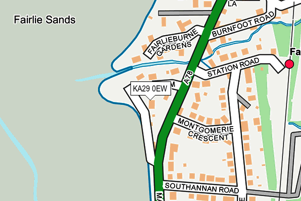 KA29 0EW map - OS OpenMap – Local (Ordnance Survey) KA29 0EW map - OS OpenMap – Local (Ordnance Survey)