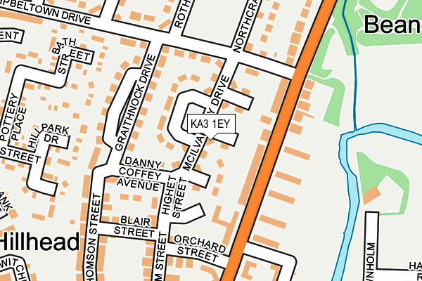 KA3 1EY map - OS OpenMap – Local (Ordnance Survey) KA3 1EY map - OS OpenMap – Local (Ordnance Survey)