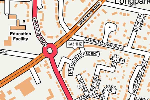 KA3 1HZ map - OS OpenMap – Local (Ordnance Survey) KA3 1HZ map - OS OpenMap – Local (Ordnance Survey)