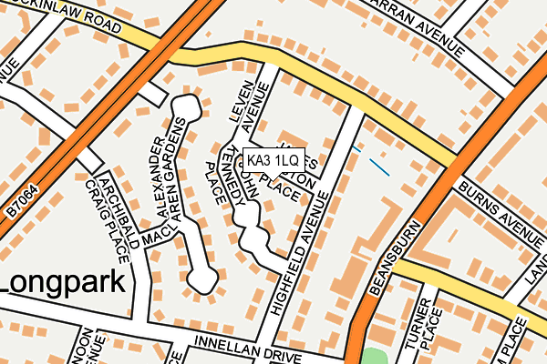 KA3 1LQ map - OS OpenMap – Local (Ordnance Survey) KA3 1LQ map - OS OpenMap – Local (Ordnance Survey)