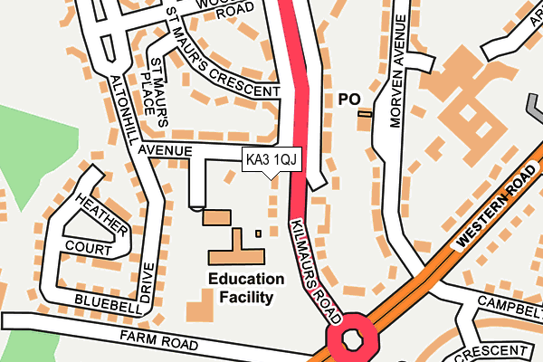 KA3 1QJ map - OS OpenMap – Local (Ordnance Survey) KA3 1QJ map - OS OpenMap – Local (Ordnance Survey)