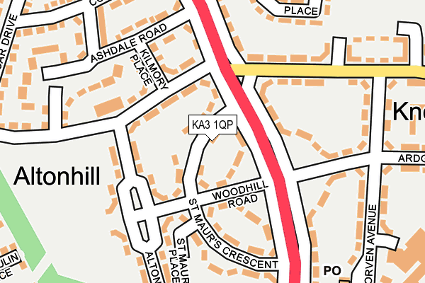 KA3 1QP map - OS OpenMap – Local (Ordnance Survey) KA3 1QP map - OS OpenMap – Local (Ordnance Survey)