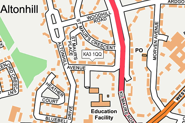 KA3 1QQ map - OS OpenMap – Local (Ordnance Survey) KA3 1QQ map - OS OpenMap – Local (Ordnance Survey)