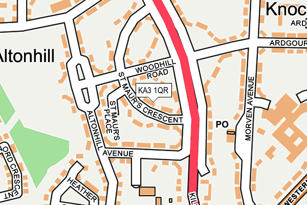 KA3 1QR map - OS OpenMap – Local (Ordnance Survey) KA3 1QR map - OS OpenMap – Local (Ordnance Survey)